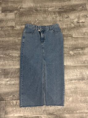 GAP Women's Blue Straight-Leg Denim Skirt